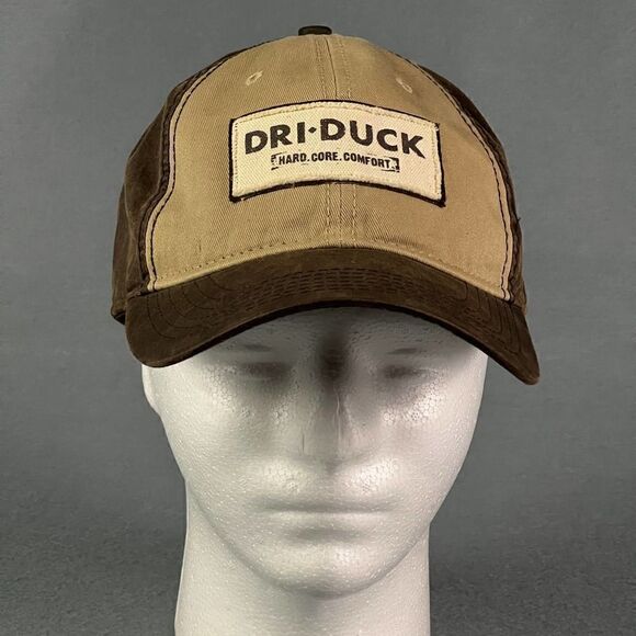 Dri-Duck Baseball Cap Brown Oil Cloth Rugged Essentials Hard Core Comfort Hat - Picture 1 of 8